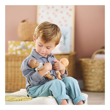 Corolle baby doll mini calin conejo ojos marrones 20cm - muñeca para niños.