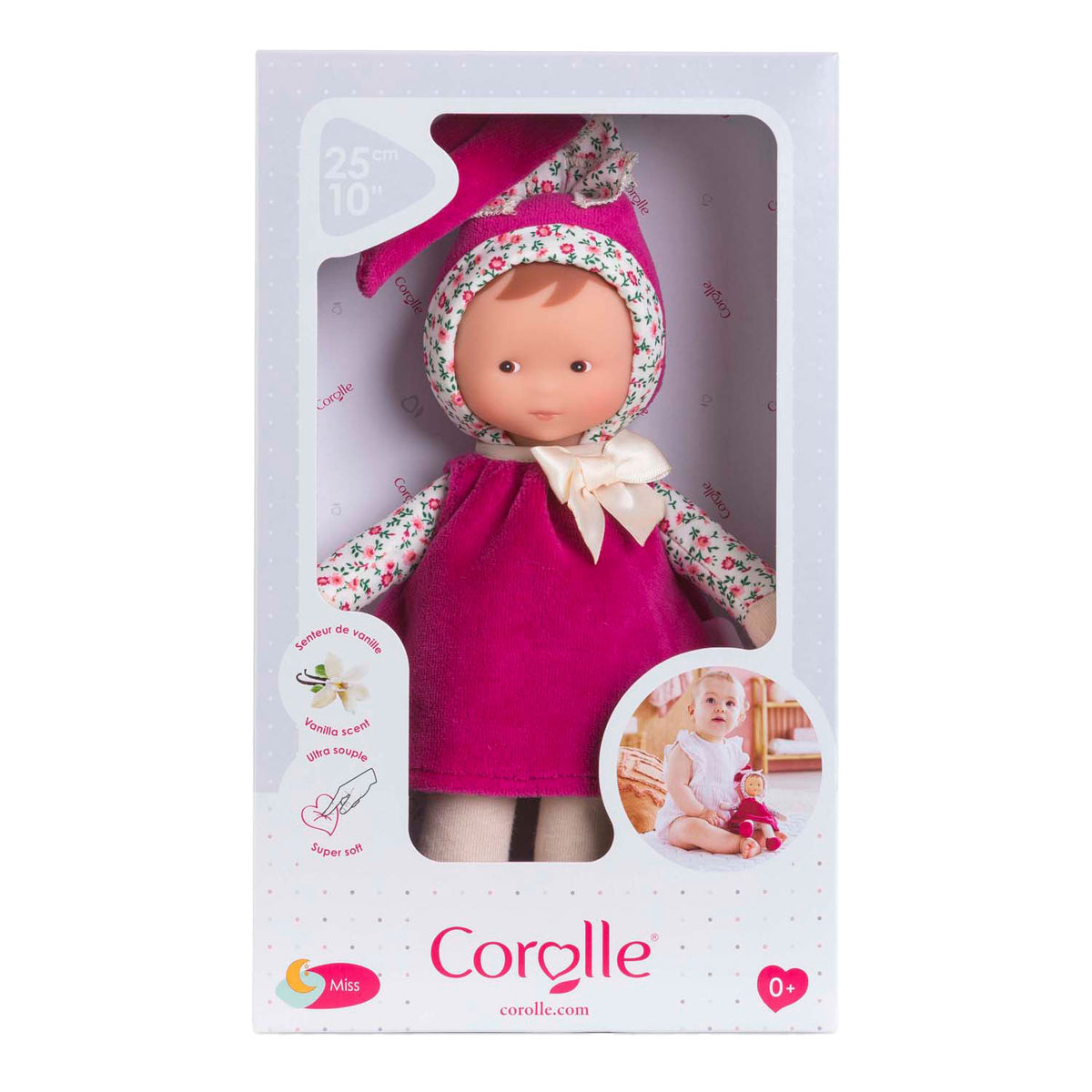 Corolle miss - muñeca granadina rosa, 25cm