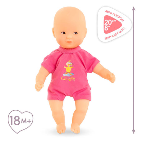 Corolle baby doll juguetes de baño rosa 20cm - mini muñeca de baño para divertirse en el agua.
