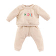 Chándal muñeca Corolle beige para muñeco bebé 30cm velcro.
