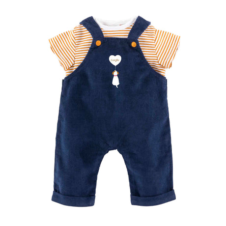 Camiseta Corolle y peto azul marino, 30cm