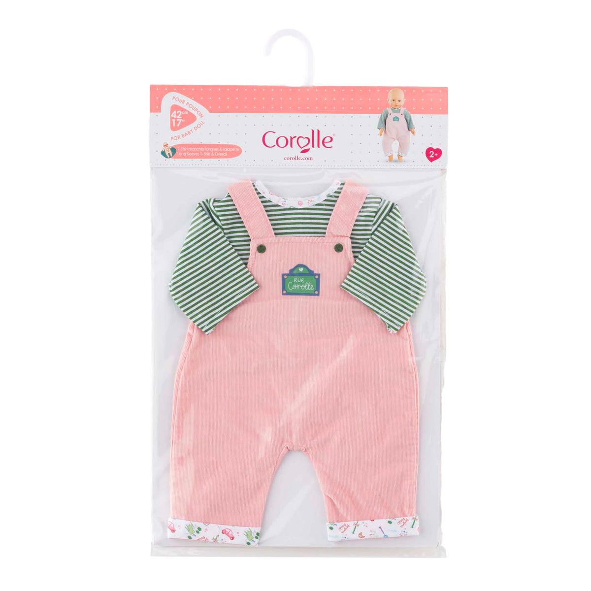Camiseta y peto Corolle para muñeca bebé, 42cm
