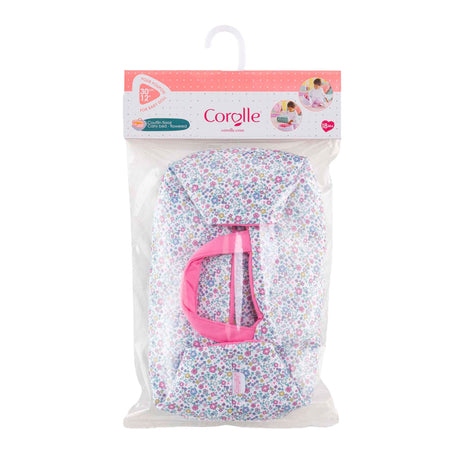 Corolle Cama Porta Muñecas Flores - Cuna De Viaje Para Muñecos 30 Cm.