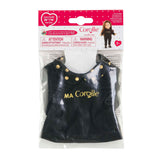 Camiseta Corolle negra y dorada para muñecas, 36cm