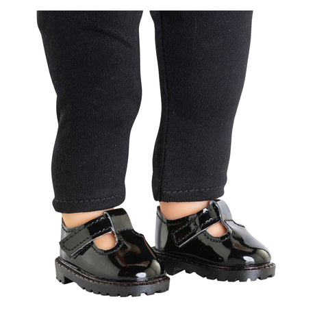 Zapatitos bebé para muñecas Corolle lacado negro 36cm