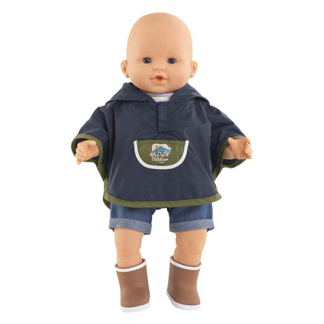 Disfraz de muñeca Corolle poncho de lluvia de 36cm con capucha y orejas de oso.