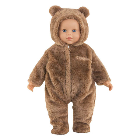 Mono con oso pardo y banderines Corolle - 42 cm