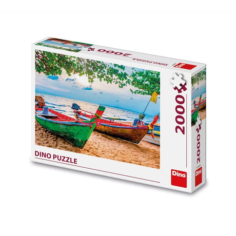 Dinotoys dino puzzle barco pesquero amarrado en la playa - 2000 piezas