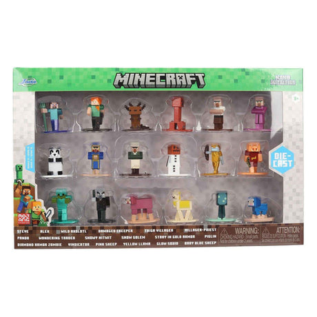 Jada Toys Minecraft paquete múltiple de nanofiguras onda 13 - 18 piezas.