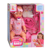Simba - bebé recién nacido - muñeco bebé - 43 cm - ojos dormidos - rosa - función beber y orinar - muñeco bebé