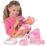 Simba - bebé recién nacido - muñeco bebé - 43 cm - ojos dormidos - rosa - función beber y orinar - muñeco bebé
