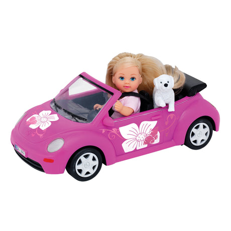 Simba - evi love - evi con carro escarabajo 23cm - mini muñeca - a partir de 3 años