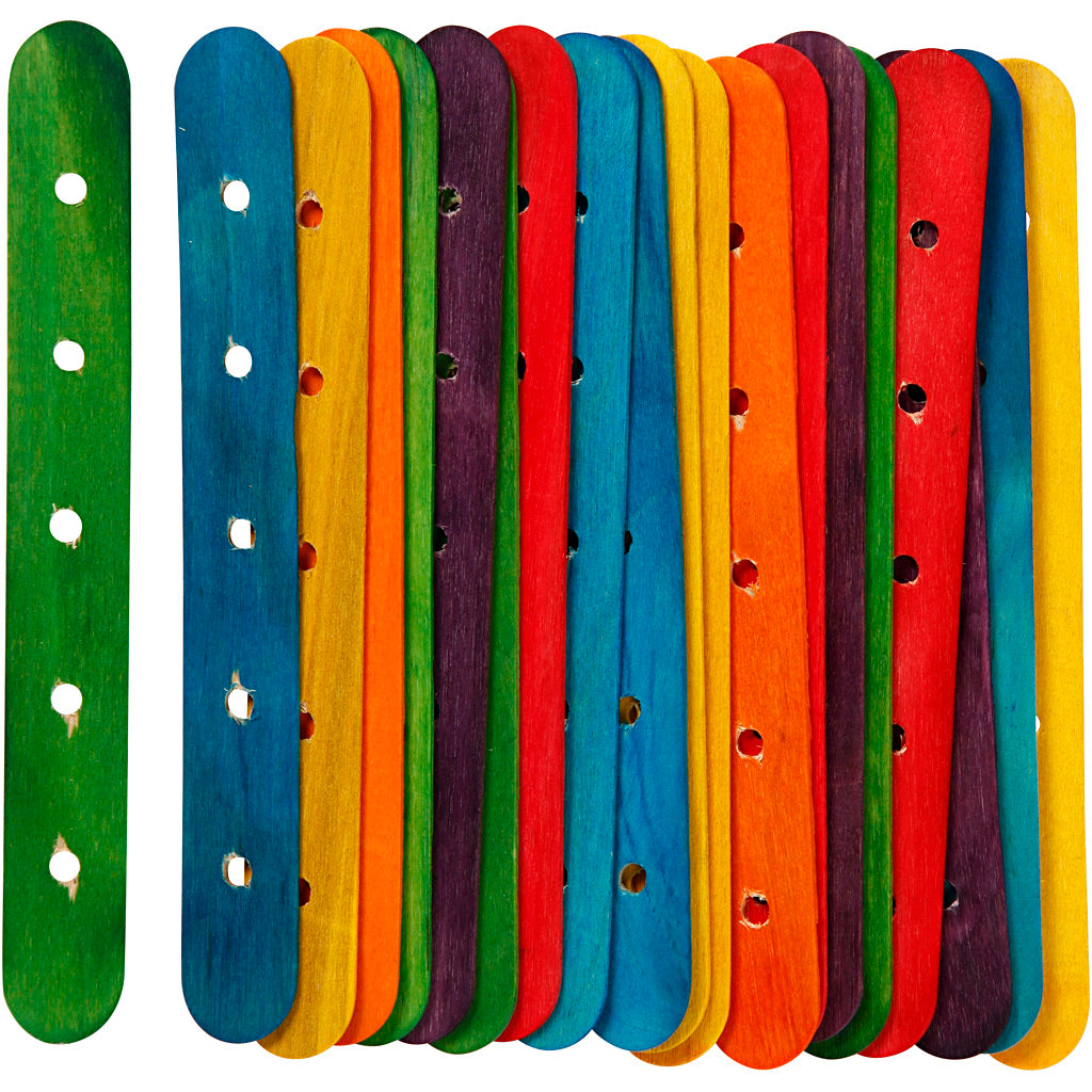 Empresa creativa https: www.cchobby.nl barras de construcción-l-15-cm-b-1-8-cm-tamaño del agujero-4-mm-diversos-colores-20-div-1-box