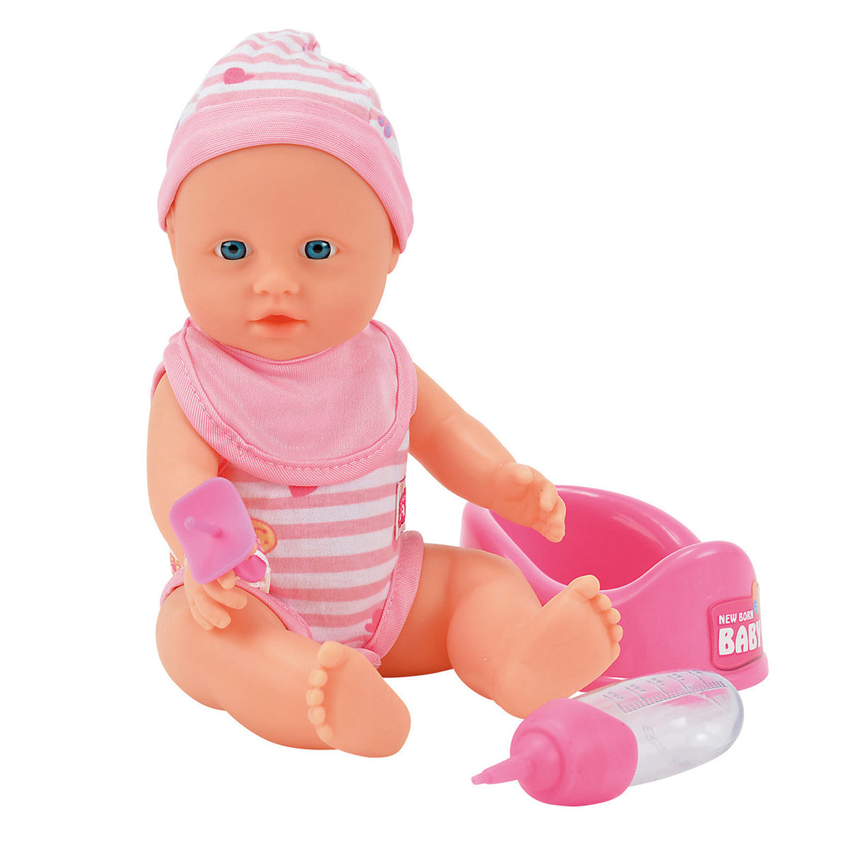 Muñeco bebe recién nacido bebiendo y orinando simba 30 cm