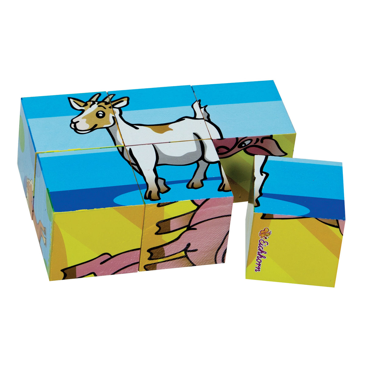 Puzzle de bloques Eichhorn de 6 piezas.