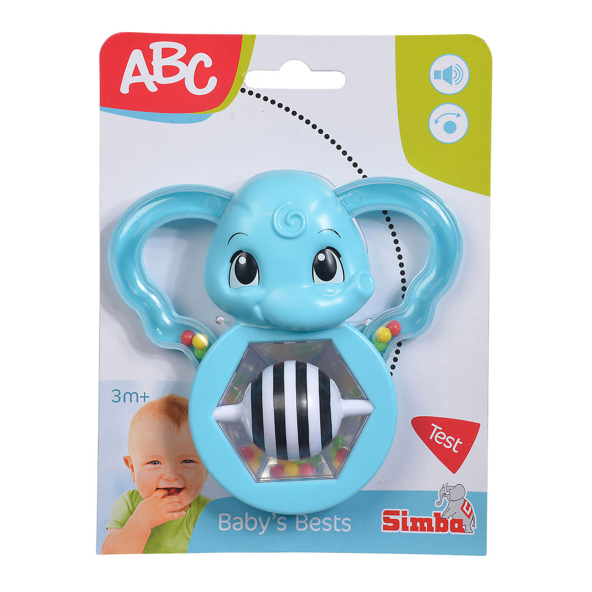 ABC sonajero elefante con espejo