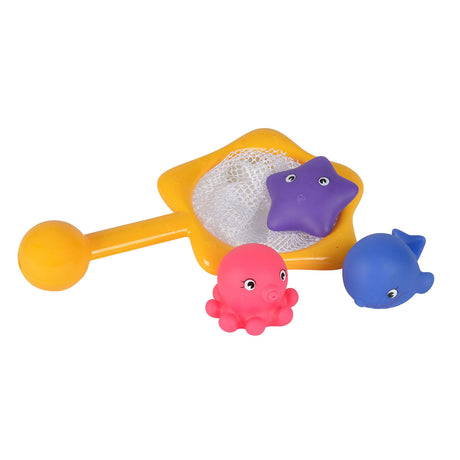 Animales de baño ABC con red de aterrizaje, 4 uds.