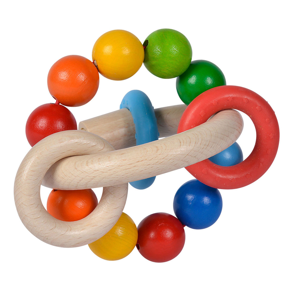 Anillo de agarre de madera para bebé Eichhorn 3d