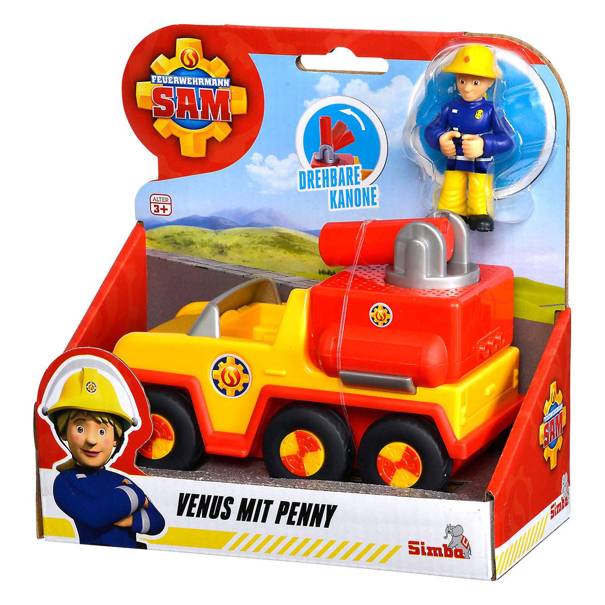 Simba Fireman Sam Venus Camión de bomberos con Jenny Figura