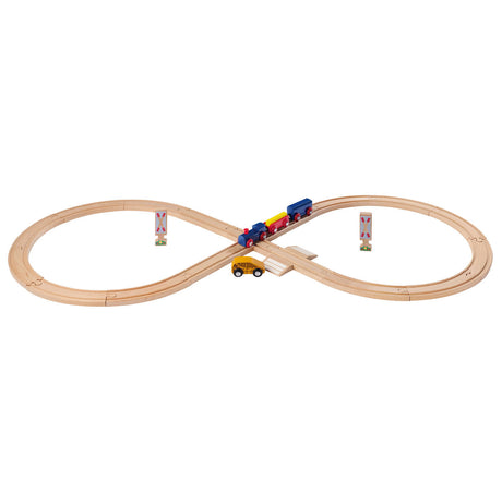 Juego de 8 figuras de la vía del tren Eichhorn, 27 piezas.