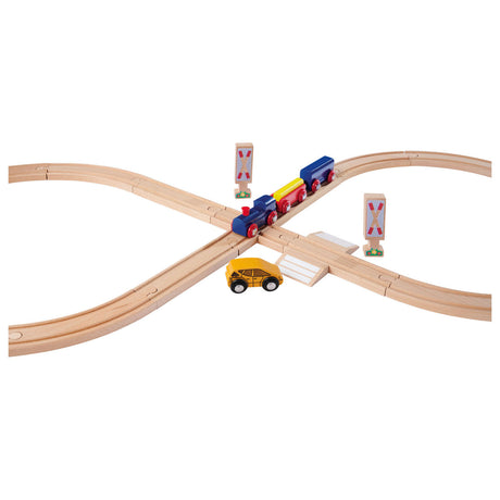 Juego de 8 figuras de la vía del tren Eichhorn, 27 piezas.