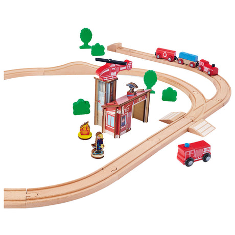 Vía del tren Eichhorn con juego de puente, 33 piezas.
