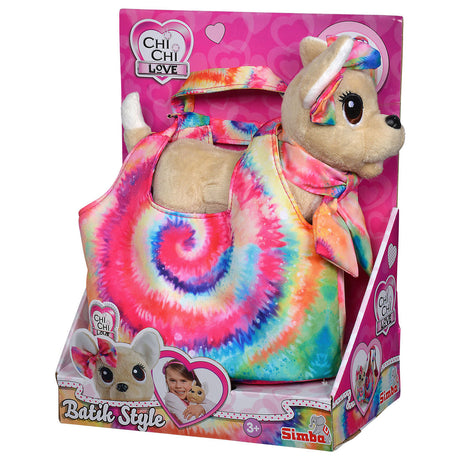 Peluche Simba chi chi love cachorro en bolso estilo batik