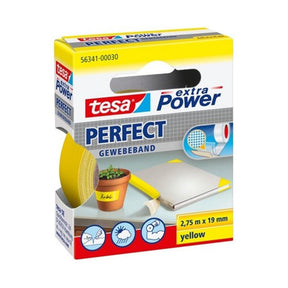 Tesa perfect 56341-00030-03 cinta textil extra power amarilla (largo x ancho) 2,75 m x 19 mm 1 pieza(s)
