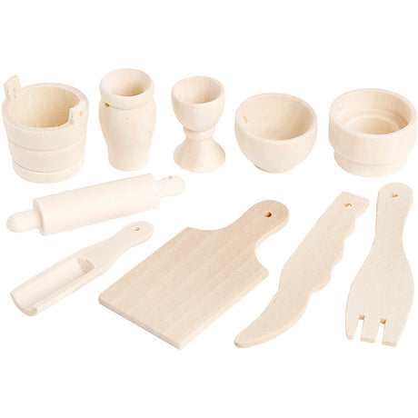 Creativ Company Wooden Kitchen Utensils Diverse, 10st.