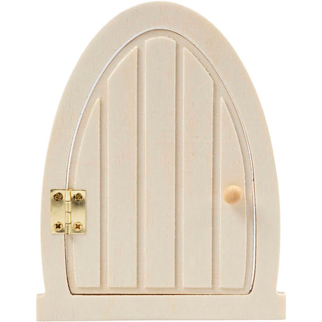 Puerta de miniatura de madera de Creativ Company con bisagras, 13x10 cm