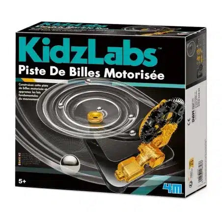 4m ciencia y juegos - construye tu propia pista de canicas eléctrica - kit de construcción - kidzlabs - 5 años