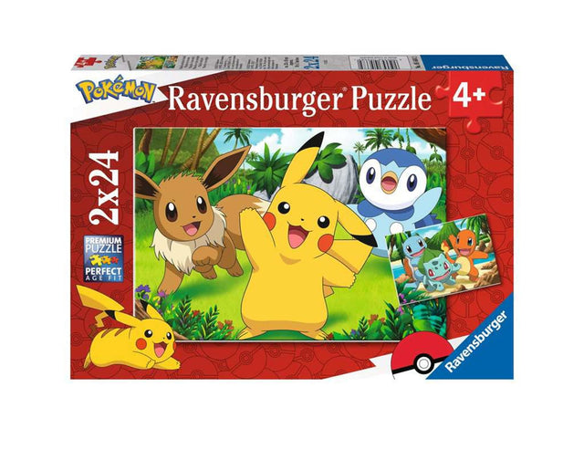 Puzzle Ravensburger - pikachu y sus amigos, 2x24pzs.