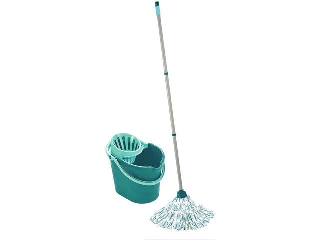 Juego completo de fregona Leifheit Classic - incl. cubo 12 litros - turquesa