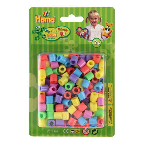 Hama maxi cuentas para planchar mezcla pastel (50), 250 uds.