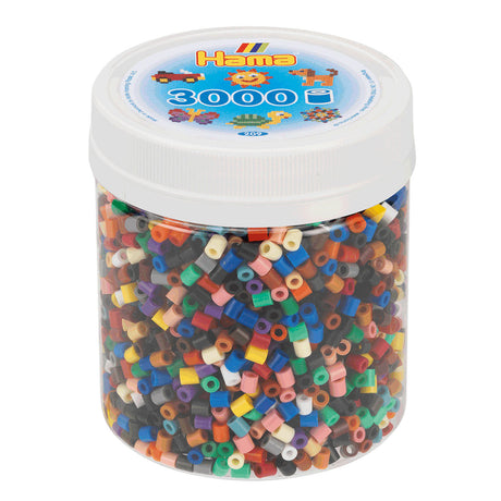 Cuentas Hama midi para planchar en frasco - mezcla de colores (67), 3000 uds.
