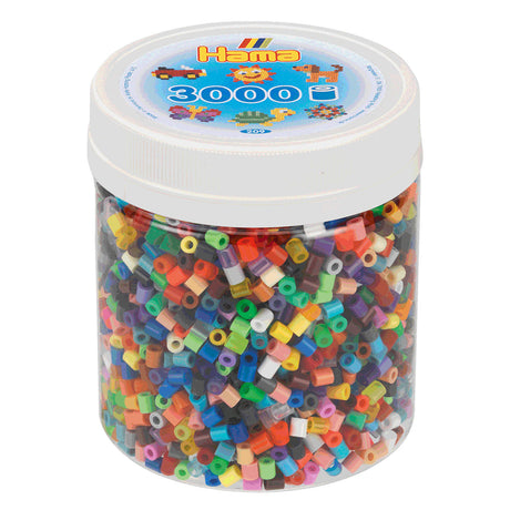 Cuentas para planchar Hama midi en frasco - mezcla de colores (68), 3000 uds.