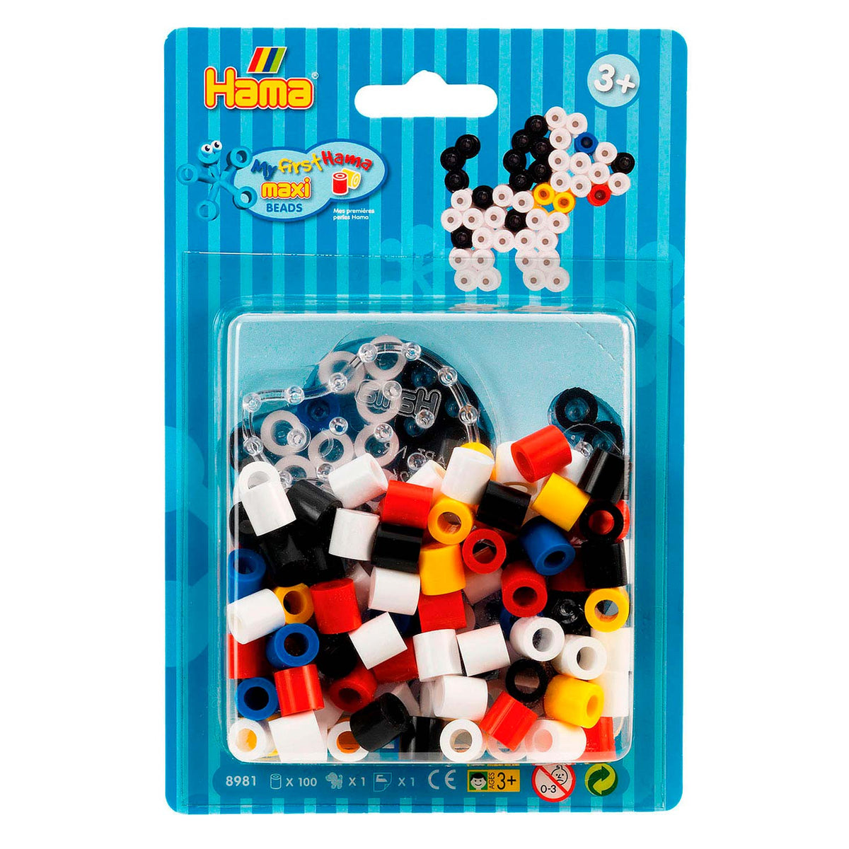 Hama maxi set de cuentas termoadhesivas perro, 100 uds.