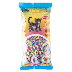 Cuentas para planchar Hama midi mezcla pastel, 6000 uds.
