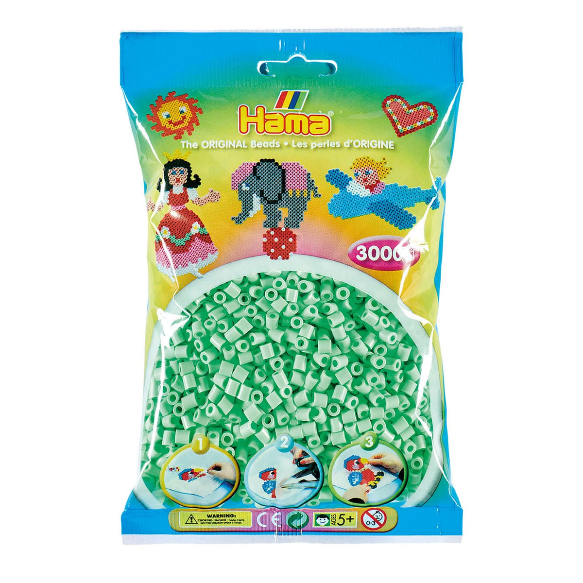 Cuentas para planchar Hama midi - menta pastel (98), 3000ud.