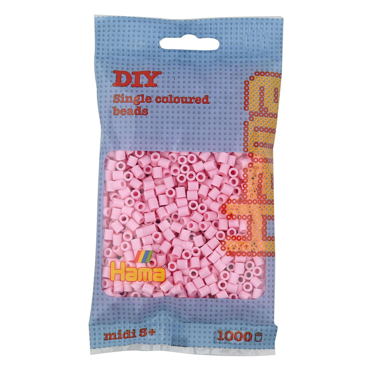 Cuentas para planchar Hama midi - rosa pastel (95), 1000 uds.