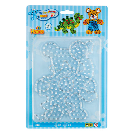 Hama maxi platos de cuentas para planchar dino y osito de peluche
