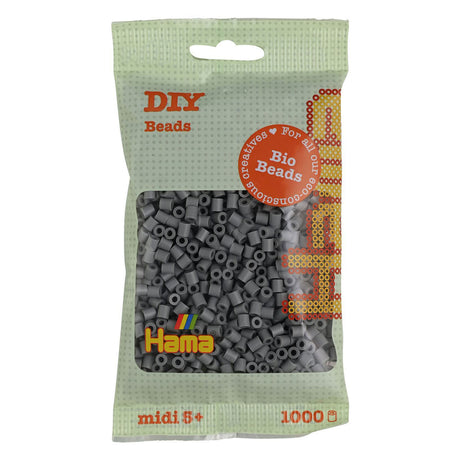 Cuentas termoadhesivas Hama midi bio - gris (017), 1000 uds.