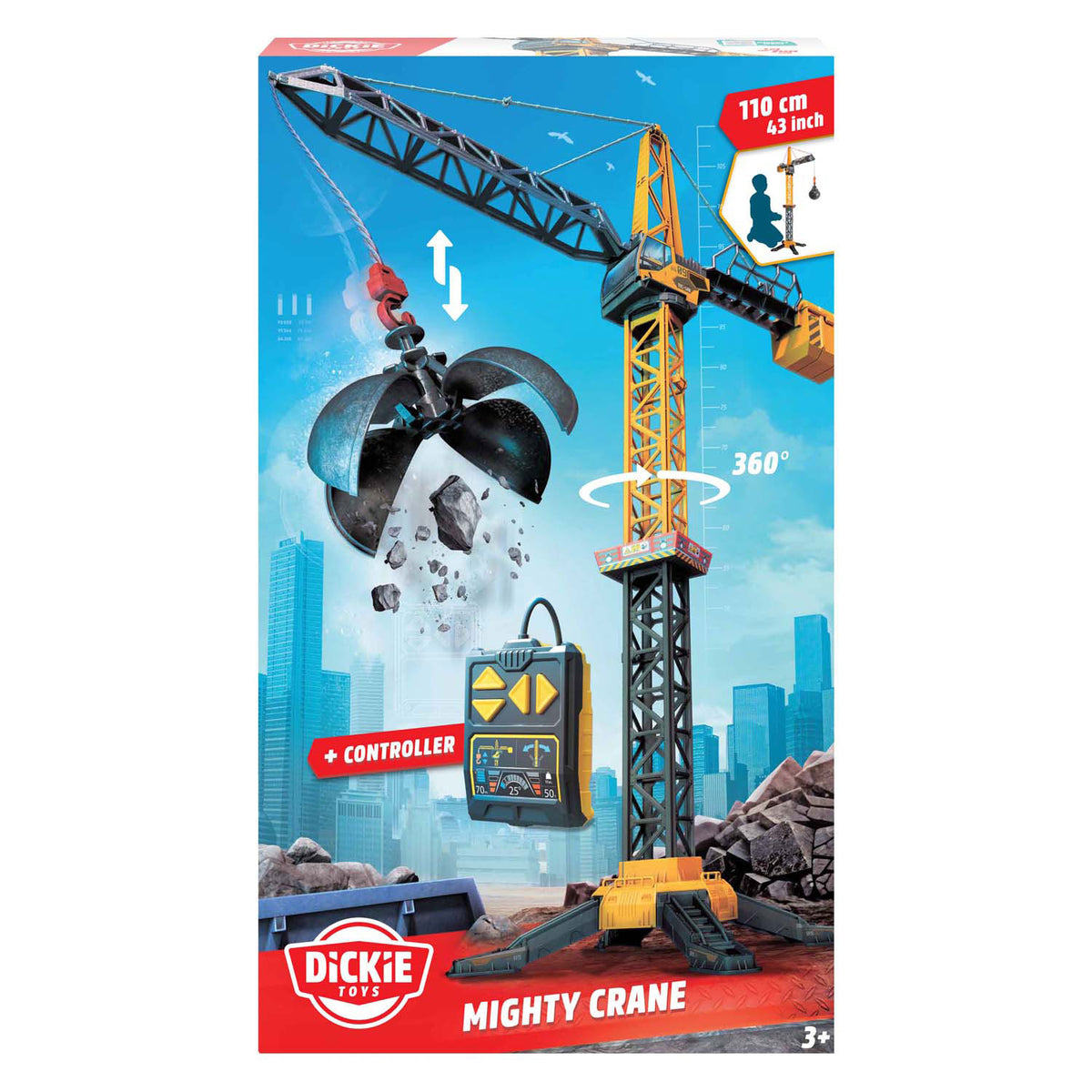 Dickie simba - mighty crane - grúa - 110 cm - a partir de 3 años