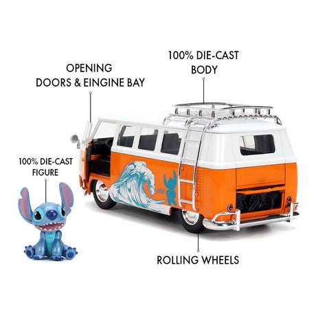 Jada juguetes - puntada 1961 vw bus 1:24 - 9336340314r01