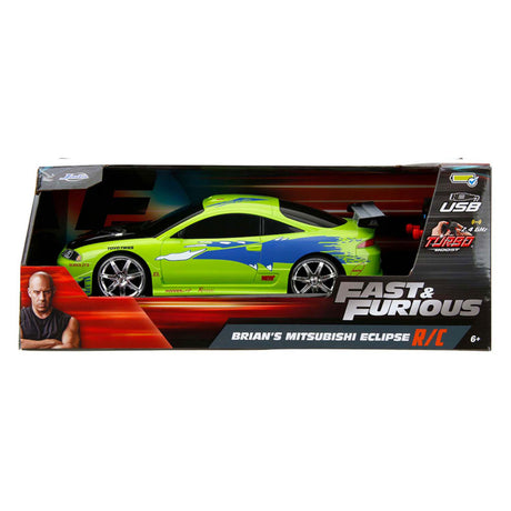 Jada Toys - coche rc rapido y furioso 1995 mitsubishi 1:16 - vehiculo en miniatura - coche teledirigido - coche radio