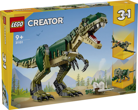 Creador de Lego 3 en 1 t. rex, dinosaurio 31151