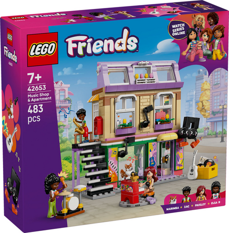 Lego Friends tienda de música y kit de construcción de apartamentos para niños - 42653