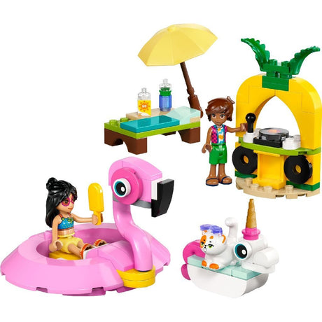 Lego friends 42658 fiesta en la piscina con flamenco y unicornio