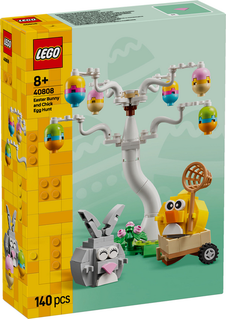 Juguete de construcción Lego caza de huevos con conejo y pollito (40808)