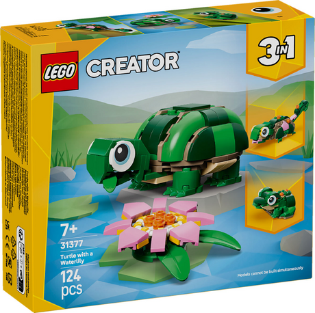 Lego® Creator Tortuga 3en1 con nenúfar - Modelo de juguete - Convierte en camaleón o rana - 31377